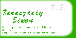 keresztely simon business card